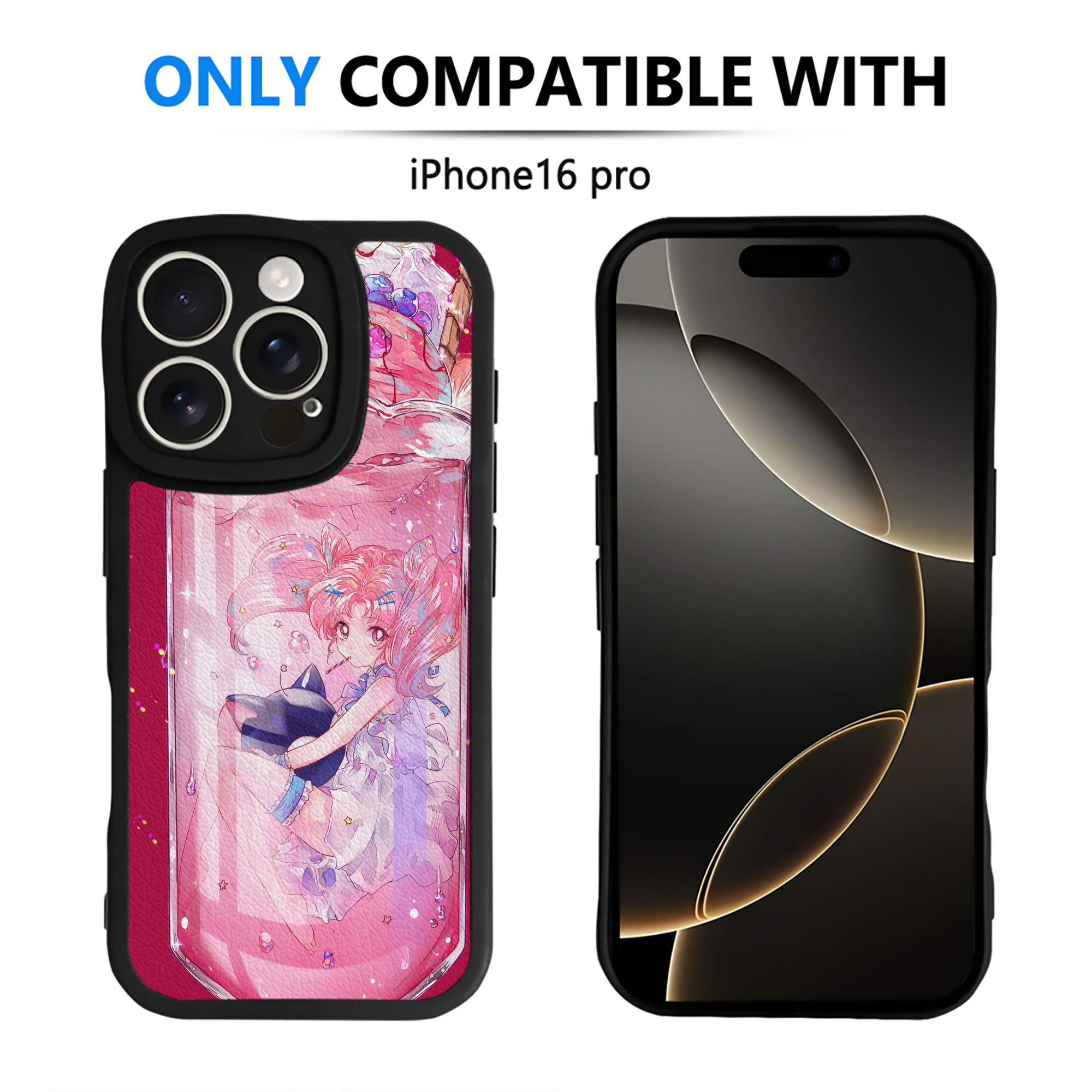 （画像用） 美少女戦士セーラームーン Sailor Moon 【iPhone 16シリーズ対応】シリコンスマホケース（レザー調） 材質：シリコン